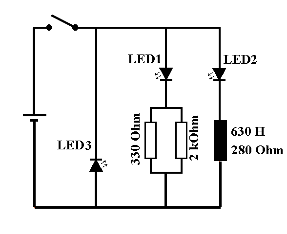 Selbstinduktion mit LEDs